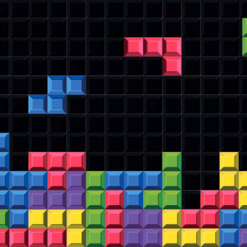 Screenshot, der das Spiel Tetris zeigt